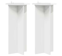 vidaXL Support pour plantes, 2 pièces, blanc brillant, 40 x 40 x 80 cm