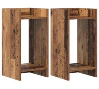 vidaXL Étagères à plantes, 2 pièces, bois de récupération, 30 x 30 x 60 cm, matériau de bois