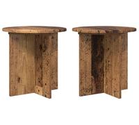 vidaXL Support pour plantes, 2 pièces, bois recyclé, 40 x 40 x 40 cm, aggloméré