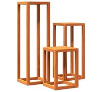 vidaXL Support pour plantes 3 pcs. Marron cireux Pin massif