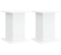 vidaXL Support pour plantes, lot de 2, blanc, 30,5 x 30 x 43 cm, aggloméré