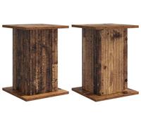 vidaXL Support pour plantes, lot de 2, bois recyclé, 30,5 x 30 x 43 cm, aggloméré