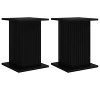 vidaXL Support pour plantes, lot de 2, noir, 30,5 x 30 x 43 cm, aggloméré