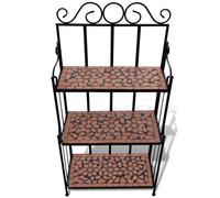 vidaXL Support pour plantes Mosaïque Terracotta
