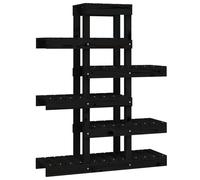 vidaXL Support pour plantes noir 85x25x109,5 cm Pin massif