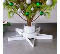 vidaXL Support sapin de Noël - Blanc