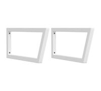 vidaXL Supports de lavabo 2 pcs. Blanc Trapézoïdal Acier