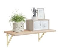 vidaXL Supports d'étagère murale 12 pc Blanc antique 21 x 21 x 3.5 cm