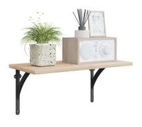 vidaXL Supports d'étagère murale 12 pc Noir 14,5 x 14,5 x 3,5 cm Acier