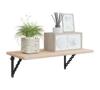vidaXL Supports d'étagère murale 12 pc Noir 14,5 x 14,5 x 3 cm Acier