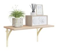 vidaXL Supports d'étagère murale 2 pc Blanc antique 21 x 21 x 3.5 cm