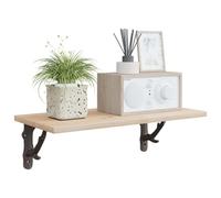 vidaXL Supports d'étagère murale 2 pc Marron antique