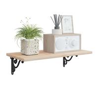 vidaXL Supports d'étagère murale 2 pc Noir 12,5 x 17 x 3 cm Acier