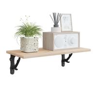 vidaXL Supports d'étagère murale 2 pc Noir 21,5 x 21,5 x 3,5 cm Acier