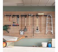 vidaXL Supports muraux pour outils de jardin 8 pcs noir acier