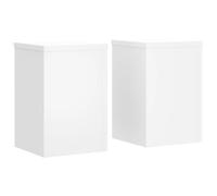 vidaXL Supports pour plantes 2 pcs en bois d'ingénierie blanc 25x25x35 cm