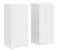 vidaXL Support pour plantes 2 pcs. Blanc 30x30x70 cm Bois composite