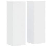 vidaXL Support pour plantes 2 pièces Blanc 33x33x100 cm Bois composite