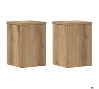 VIDAXL Supports pour plantes 2 pcs chêne artisanal bois d'ingénierie - (20x20x30 cm) BONNE2354