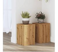 vidaXL Supports pour plantes 2 pcs chêne artisanal bois d'ingénierie, support de fleurs, support de pot, support pour 852905