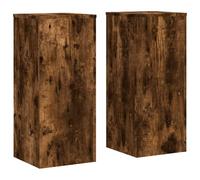 vidaXL Support pour plantes 2 pcs. Chêne fumé 30x30x70 cm Bois composite