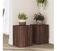 vidaXL Supports pour plantes 2 pcs chêne marron bois d'ingénierie pour intérieur