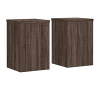vidaXL Supports pour plantes 2 pcs chêne marron bois d'ingénierie, support de fleurs, support de pot, support pour plantes d'intérieur