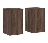 vidaXL Supports pour plantes 2 pièces chêne marron bois d'ingénierie pour intérieur