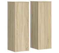vidaXL Supports pour plantes 2 pcs chêne sonoma bois d'ingénierie