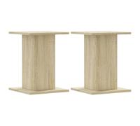 vidaXL Supports pour plantes 2 pcs chêne sonoma bois d'ingénierie, support de fleurs, support de pot, support pour plantes d'intérieur