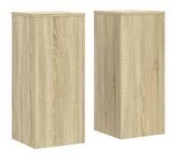 vidaXL Supports pour plantes 2 pièces Chêne Sonoma bois d'ingénierie Marron Intérieur