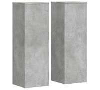vidaXL Support pour plantes 2 pcs. Gris béton 33x33x100 cm Bois composite