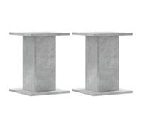vidaXL Supports pour plantes 2 pcs gris béton bois d'ingénierie, support de fleurs, support de pot, support pour plantes d'intérieur