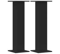 vidaXL Supports pour plantes 2 pcs noir 30x30x95 cm bois d'ingénierie