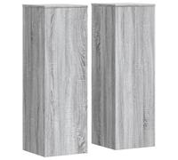 vidaXL Support pour plantes 2 pcs Gris Sonoma 33x33x100 cm Bois composite