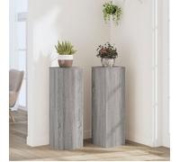 vidaXL - Support pour plantes Sonoma - 2 pcs - Bois d'ingénierie gris
