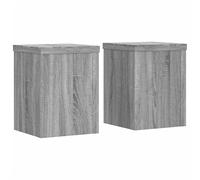 vidaXL Supports pour plantes 852893 G 2 pièces 15x15x20 cm Bois d'ingénierie Sonoma gris