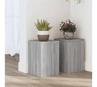 vidaXL Supports pour plantes 2 pcs Sonoma gris – Bois d'ingénierie – Pour intérieur