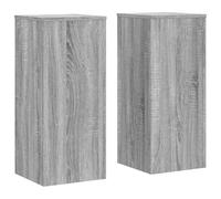 vidaXL Support pour plantes 30x30x70 cm 2 pcs Gris Sonoma Bois composite