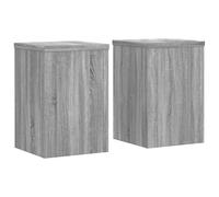 vidaXL Supports pour plantes 2 pcs Sonoma gris – Bois d'ingénierie – Pour intérieur