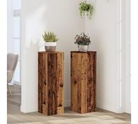 Vidaxl Supports Pour Plantes 2 Pcs Vieux Bois Bois D'ingénierie