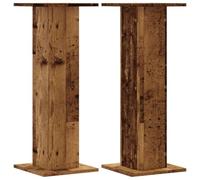 vidaXL Supports pour Plantes 2 pcs Vieux Bois Bois d'ingénierie, Support de Fleurs, Support de Pot, Support pour Plantes d'intérieur