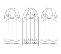 vidaXL Supports pour plantes grimpantes 3 pcs Noir 40x100 cm Fer