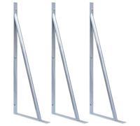 Vidaxl Supports Pour Poteau De Clôture 3 Pcs Acier Galvanisé