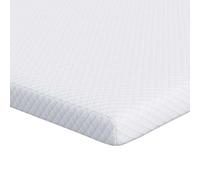vidaXL Surmatelas Blanc 90 x 200 cm Tissu Jacquard, Surmatelas en Mousse à mémoire, Confort pour Votre lit, Accessoire Douillet pour Nuits paisibles