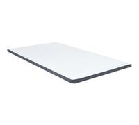 vidaXL Surmatelas de sommier tapissier 288213 200x120x5 cm Housse lavable Blanc et Gris foncé