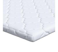 vidaXL Surmatelas en Coco Blanc 90 x 190 cm Tissu Jacquard