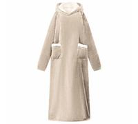vidaXL Sweat à capuche couverture Beige l Polaire et flanelle