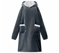 Vidaxl Sweat À Capuche Couverture Bleu Marine M Polaire Et Flanelle