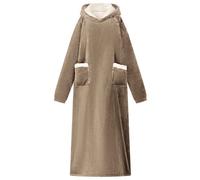 Vidaxl Sweat À Capuche Couverture Camel Xl Polaire Et Flanelle